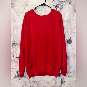 Polo Ralph Lauren Red Sweatshirt Pullover Rugby Crewneck Men's XL
